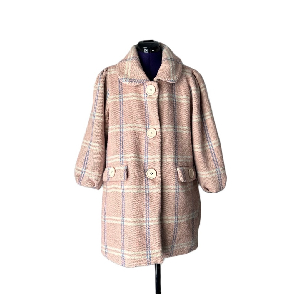 Azel Hazel Hazel Hazel Haze Pink Plaid Fuzzy Jacket
